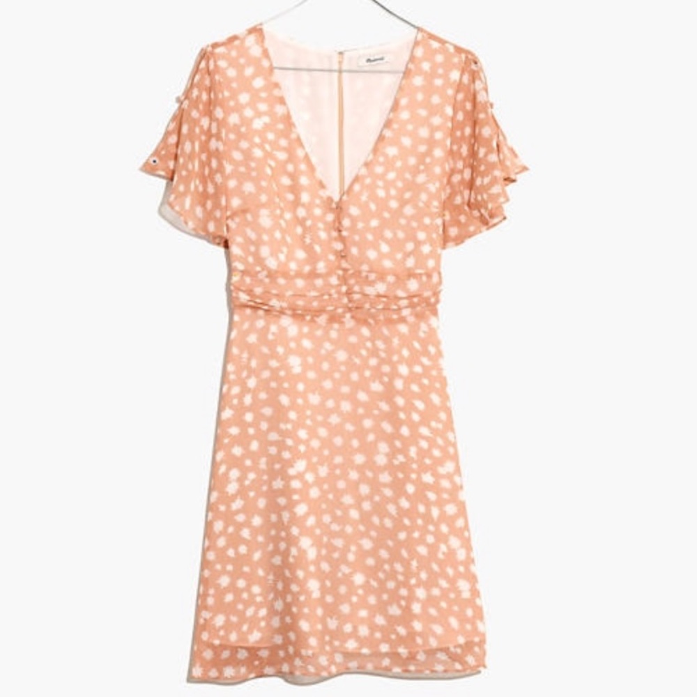 Madewell Star Shower Ruched Waist Mini Dress